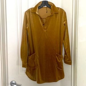R.Vivimos Velvet Gold Dress 🔥